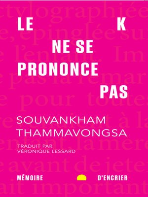 cover image of Le K ne se prononce pas (format poche)